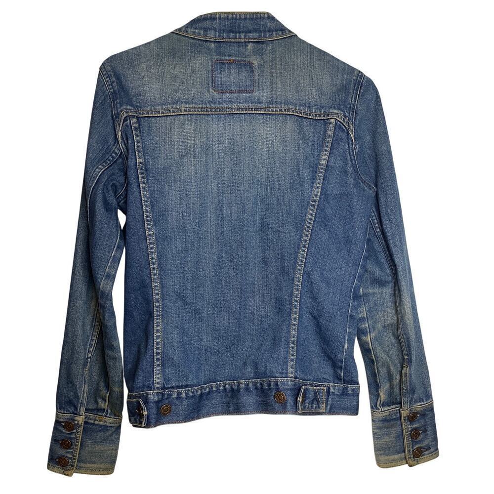 Vintage Levi Strauss Signature Medium Wash Denim Jacket Junior's Size Sm 3/5 - Picture 2 of 6